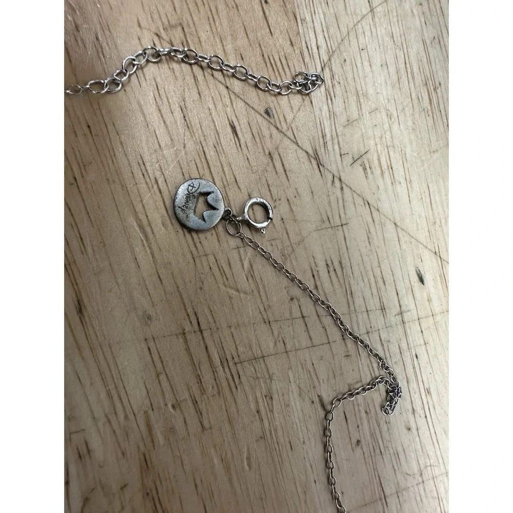 Enchanted Disney Necklace 1/10 Diamond slipper pendant, 10K Rose gold -read